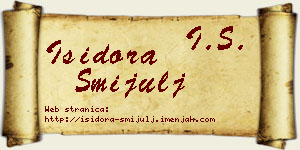 Isidora Smijulj vizit kartica